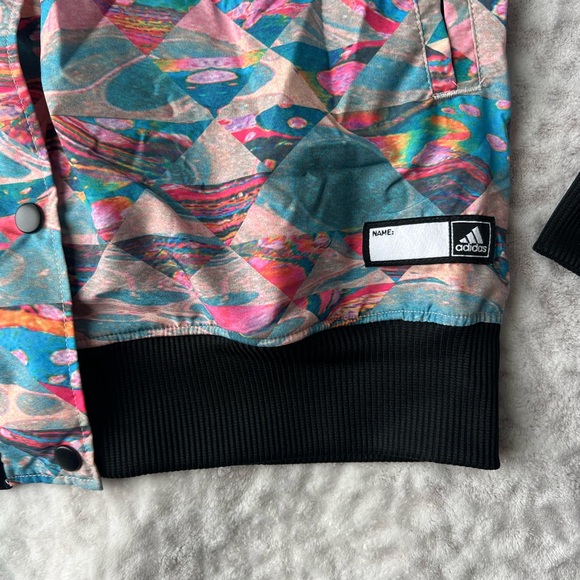 Adidas Women's Vibrant Multicolor Bomber Jacket Size M - Picture 3 of 10